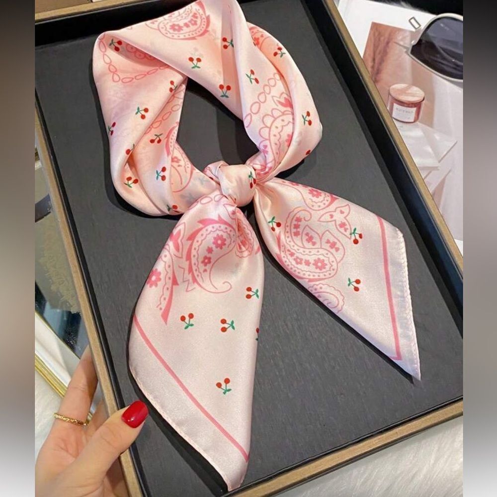 Pink Paisley Scarf M552